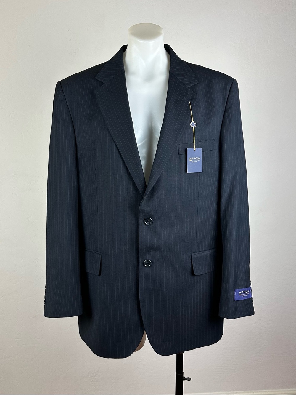 NWT Arrow Men's Dark Navy Pinstripe Sport Coat